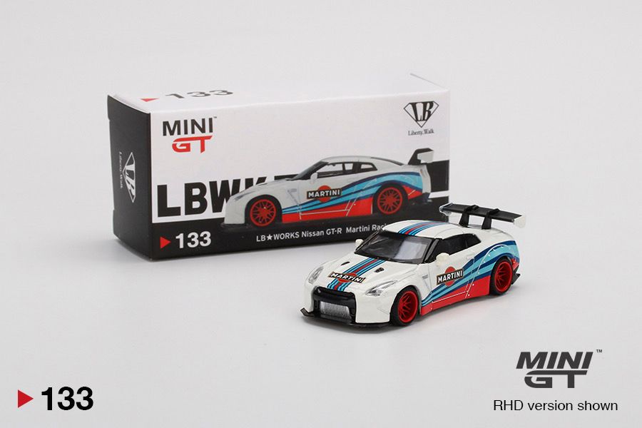 133 MINI GT LB☆WORKS Nissan GT-R Martini Racing Blister