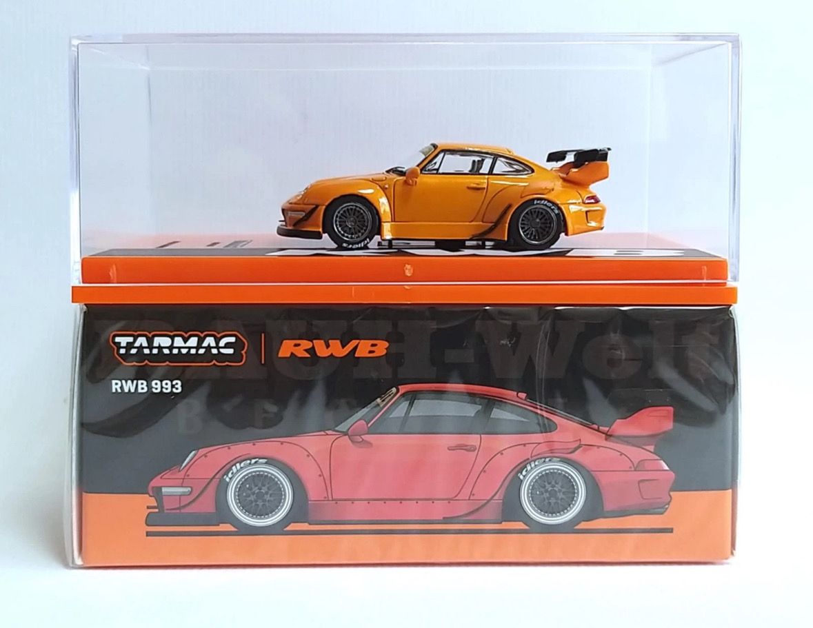 2025 Tarmac Works Porsche RWB 993 Orange Taiwan 7-11 Exclusive