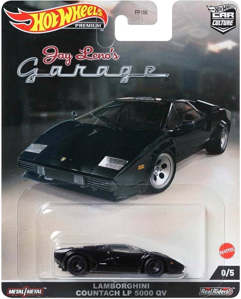 Hot Wheels Premium Car Culture Jay Leno’s Garage Series Lamborghini Countach LP 5000 QV Black Chase