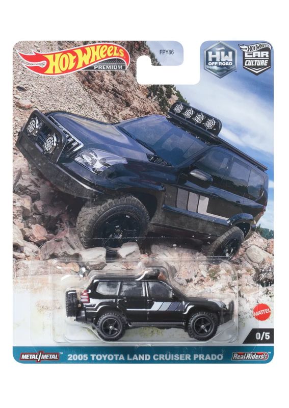 Hot Wheels Premium Car Culture Off Road Series 2005 Toyota Land Cruiser Prado Black Chase