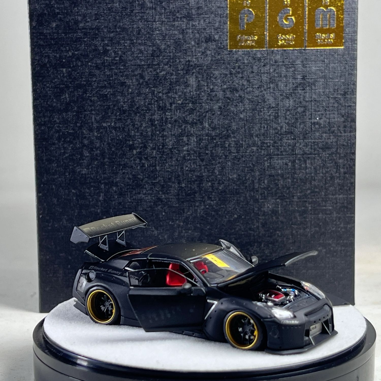 PGM 1/64 Nissan GTR R35 Rocket Bunny Matte Black
