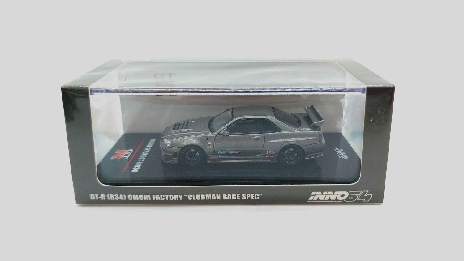 INNO64 Nissan Skyline GT-R (R34) Omori Factory “Clubman Race Spec” Grey