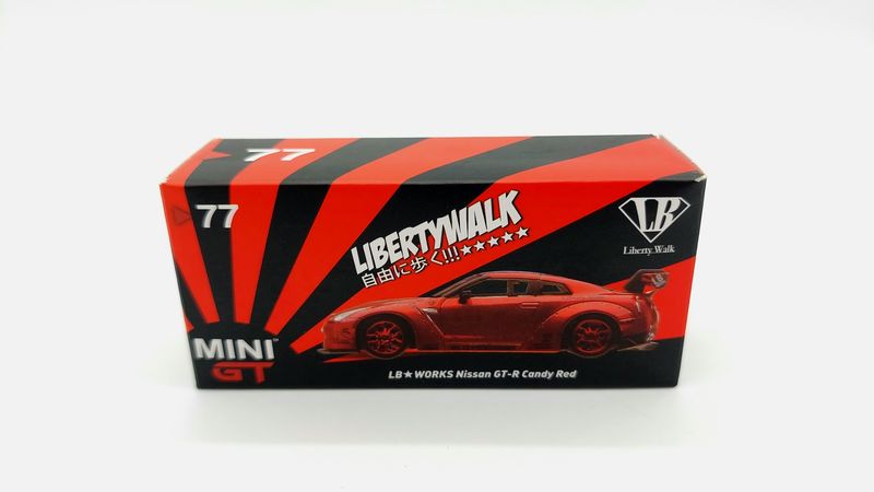 [UNSEALED] #77 MINI GT LB★WORKS Nissan GT-R Candy Red