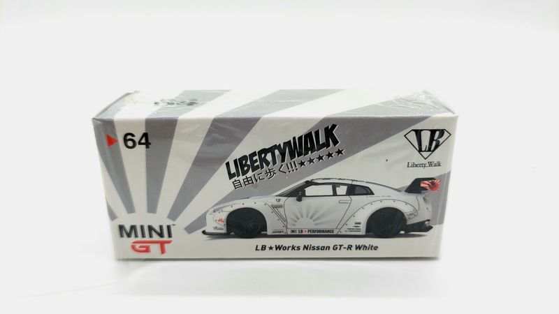 [UNSEALED] #64 MINI GT LB★WORKS Nissan GT-R White