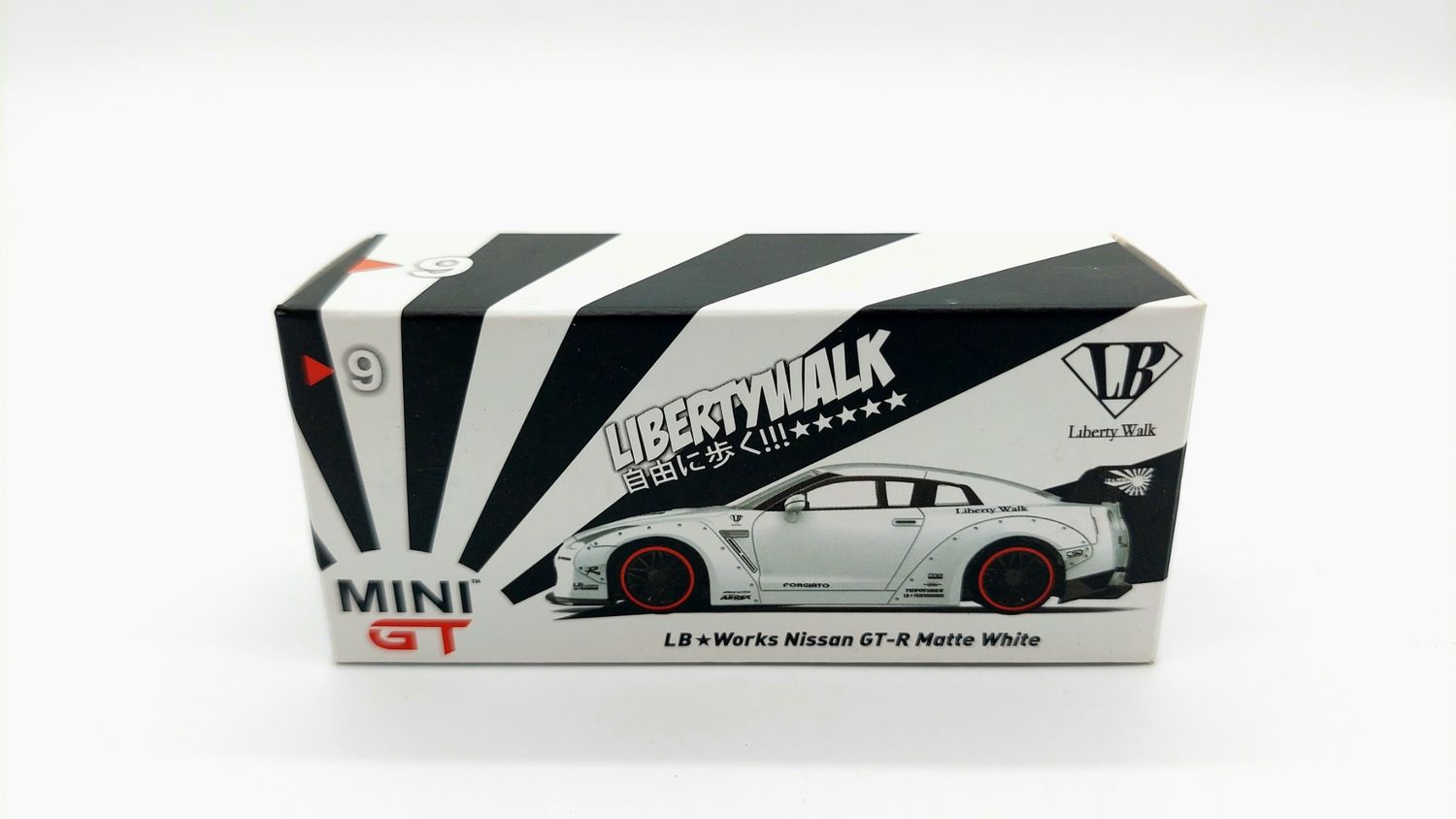 [UNSEALED] #9 MINI GT LB★WORKS Nissan GT-R Matte White