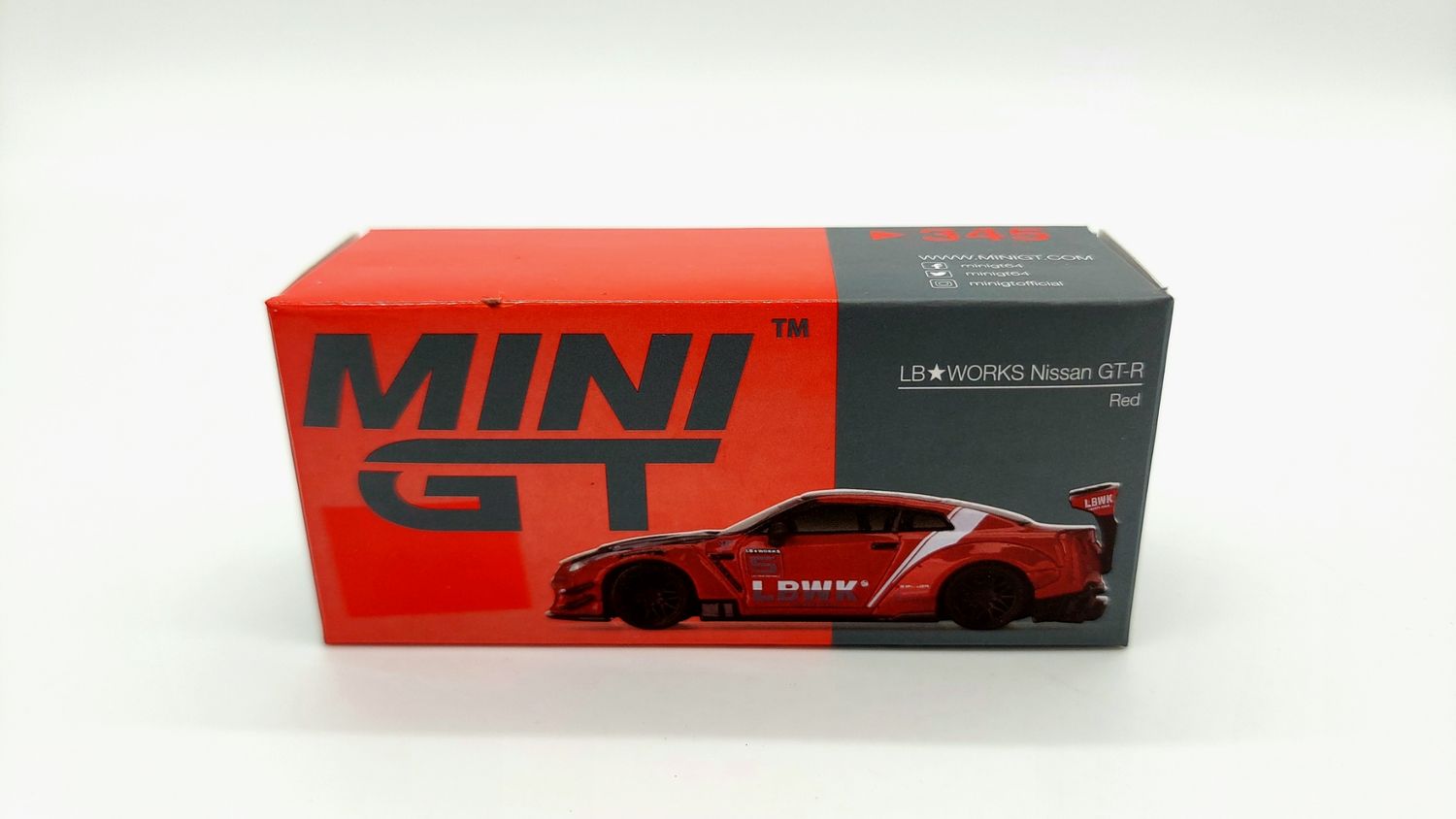 [UNSEALED] #345 MINI GT LB★WORKS Nissan GT-R Red