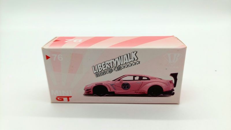 [UNSEALED] #76 MINI GT LB★WORKS Nissan GT-R Pink Pig