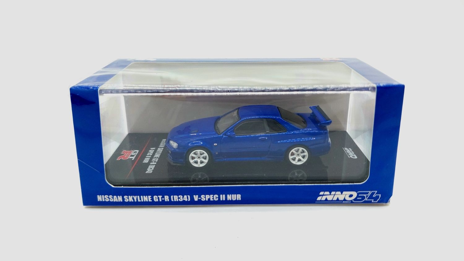 INNO64 Nissan Skyline GT-R (R34) V-spec II Nur Bayside Blue