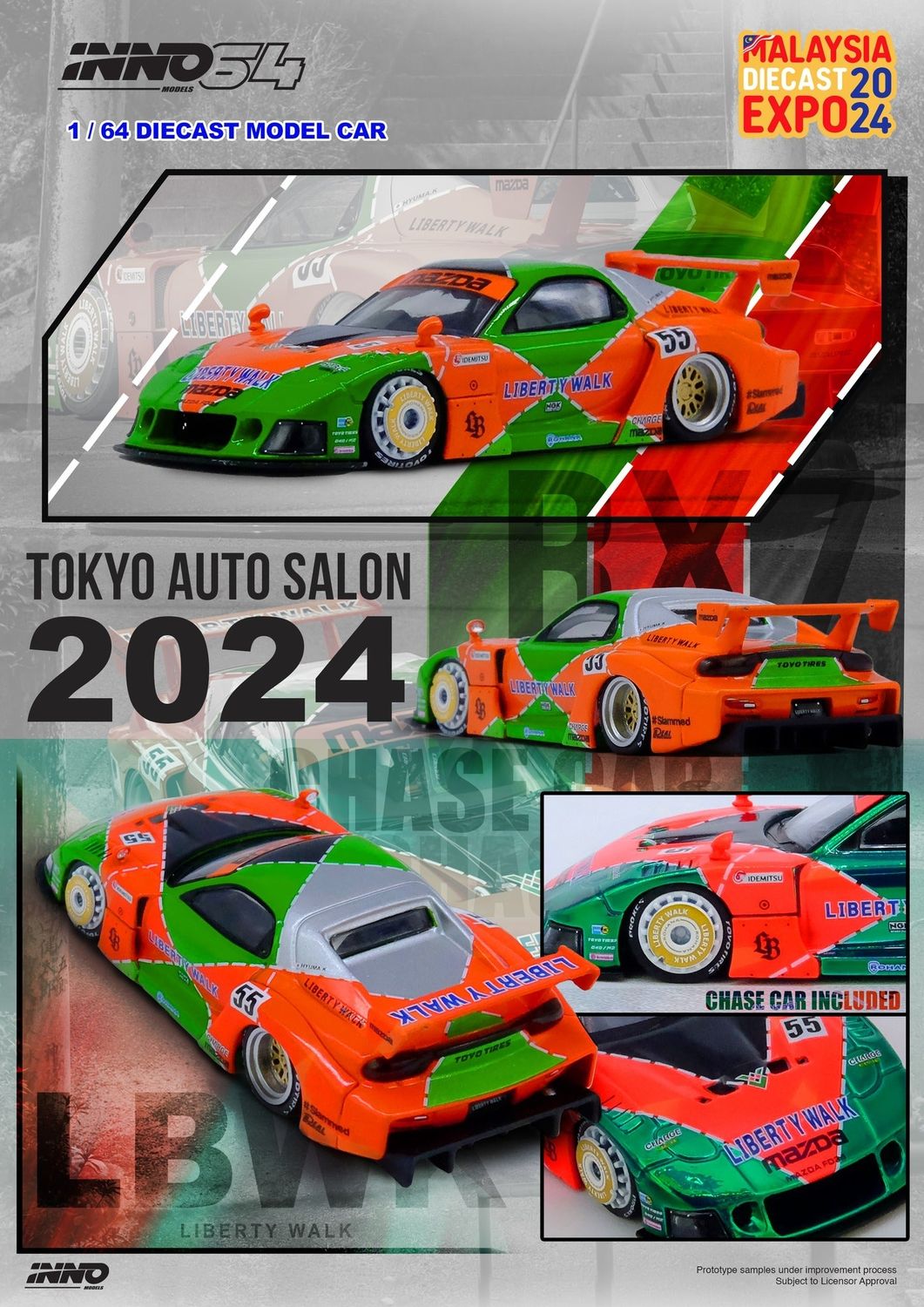 INNO64 Mazda LBWK RX7 (FD3S) LB-Super Silhouette (Chance for Chase)