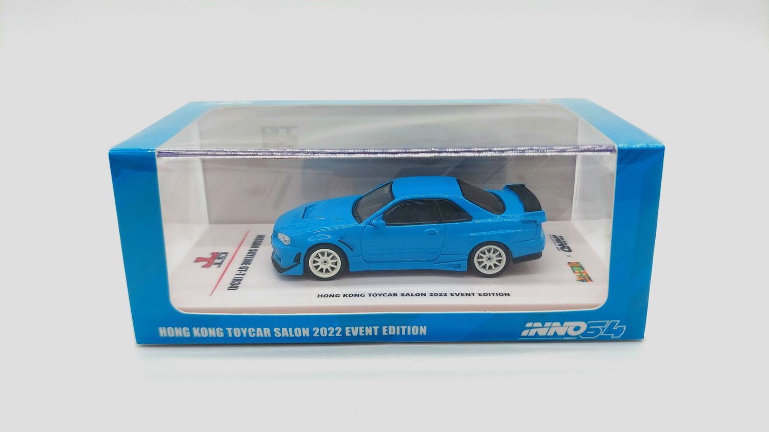 INNO64 Nissan Skyline GT-T (R34) Baby Blue HK Toycar Salon 2022 Event Edition