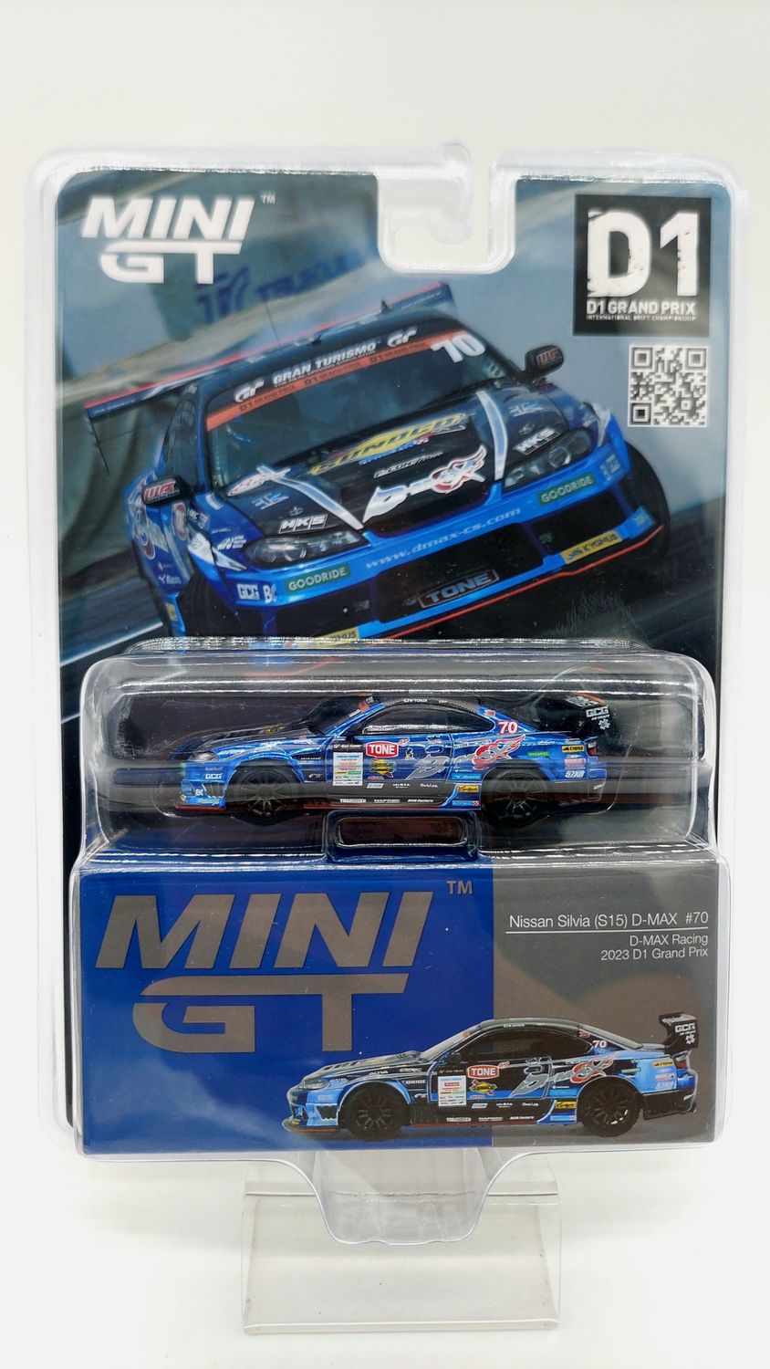 #855 MINI GT Nissan Silvia (S15) #70 D-MAX Racing 2023 D1 Grand Prix  [ Japan Exclusive ] | Blister