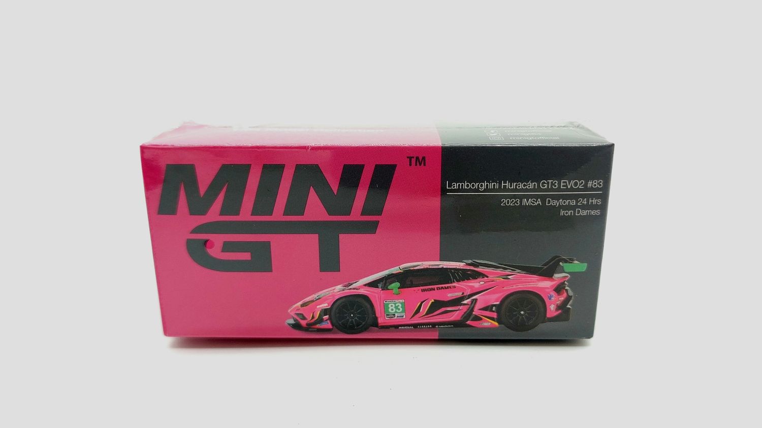 #772 MINI GT Lamborghini Huracán GT3 EVO2 #83 Iron Dames  2023 IMSA  Daytona 24 Hrs