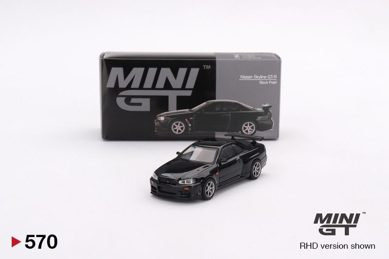 #570 MINI GT Nissan Skyline GT-R (R34) V-Spec Black Pearl #570 MINI GT Nissan Skyline GT-R (R34) V-Spec Black Pearl