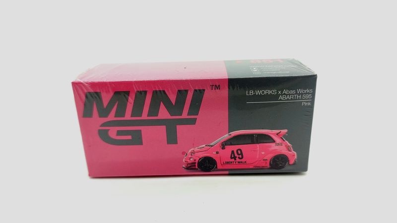 #851 MINI GT ABARTH 595 LB-WORKS x Abas Works Pink