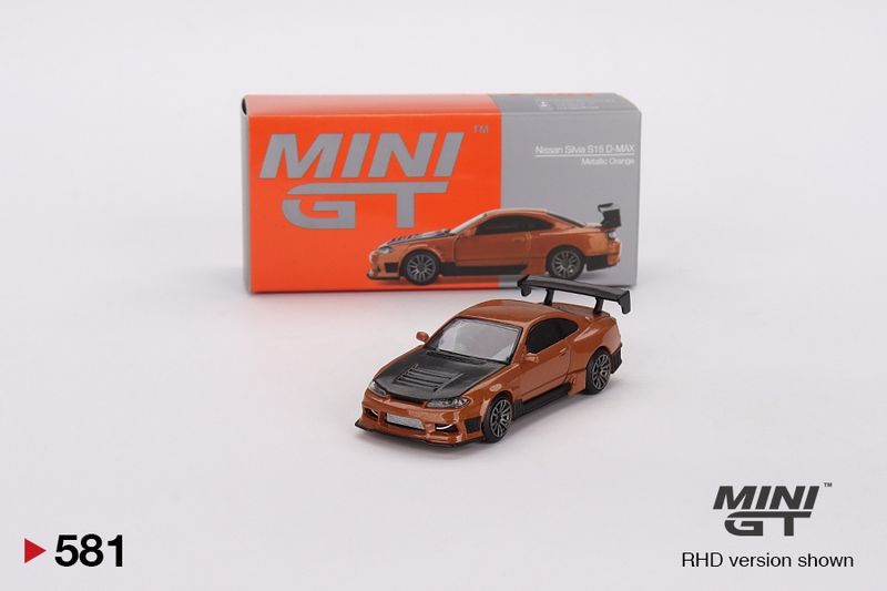 #581 MINI GT Nissan Silvia S15 D-MAX Metallic Orange #581 MINI GT Nissan Silvia S15 D-MAX Metallic Orange