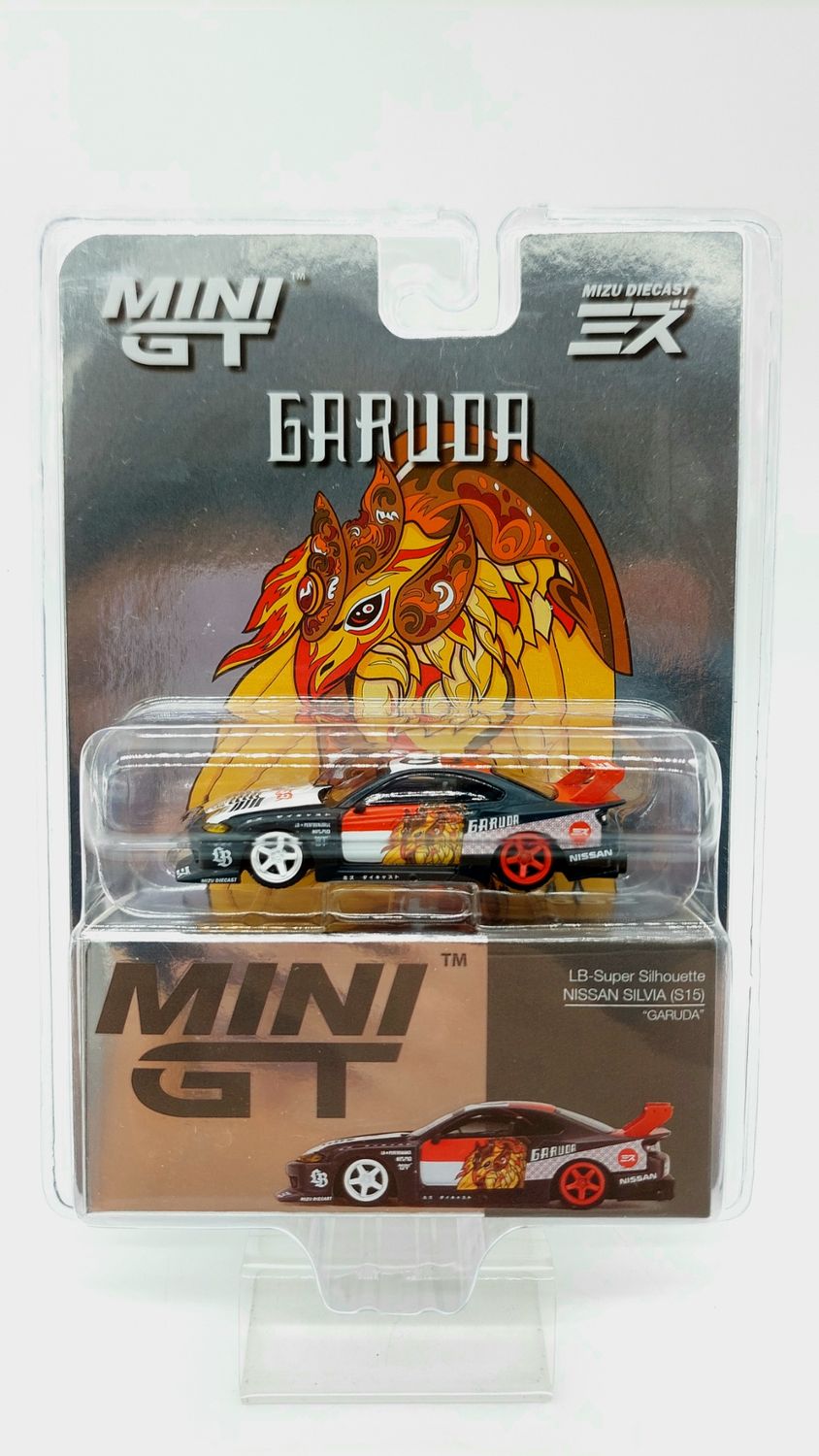 #652 LB-Super Silhouette Nissan SILVIA (S15) “GARUDA”  MINI GT x MIZU Diecast | Blister