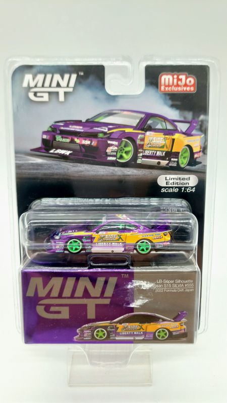 #576 MINI GT LB-Super Silhouette Nissan S15 SILVIA #555 2022 Formula Drift Japan | Blister Version #576 MINI GT LB-Super Silhouette Nissan S15 SILVIA #555 2022 Formula Drift Japan | Blister Version