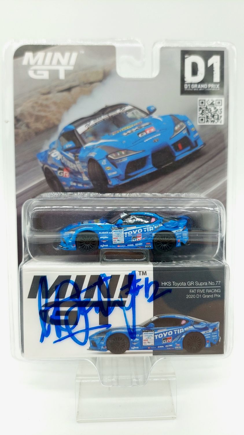 #307 MINI GT HKS Toyota GR Supra No.77 FAT FIVE RACING 2020 D1 Grand Prix [ JAPAN EXCLUSIVE PRODUCT ] RHD version only (Signed)