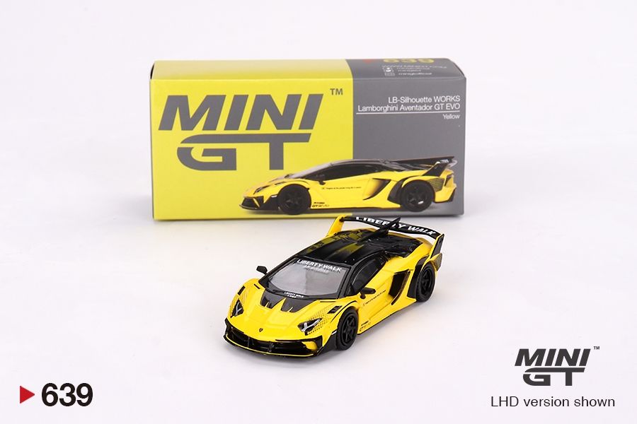 #639 MINI GT Lamborghini LB-Silhouette WORKS  Aventador GT EVO Yellow