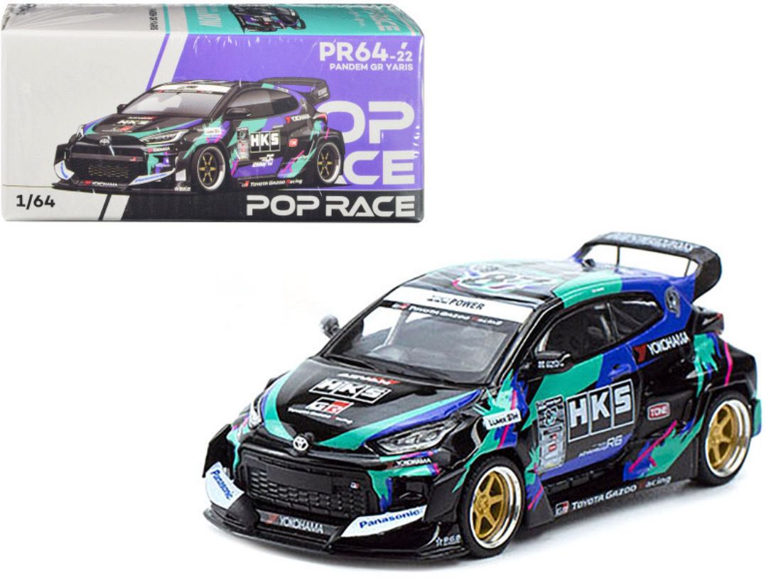 POP RACE Toyota Pandem GR Yaris HKS Livery (PR64-22)