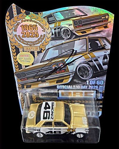 [PREORDER] Datsun 510 Gold | 2026 BRE 510 Day | Numbered &amp; Autographed
