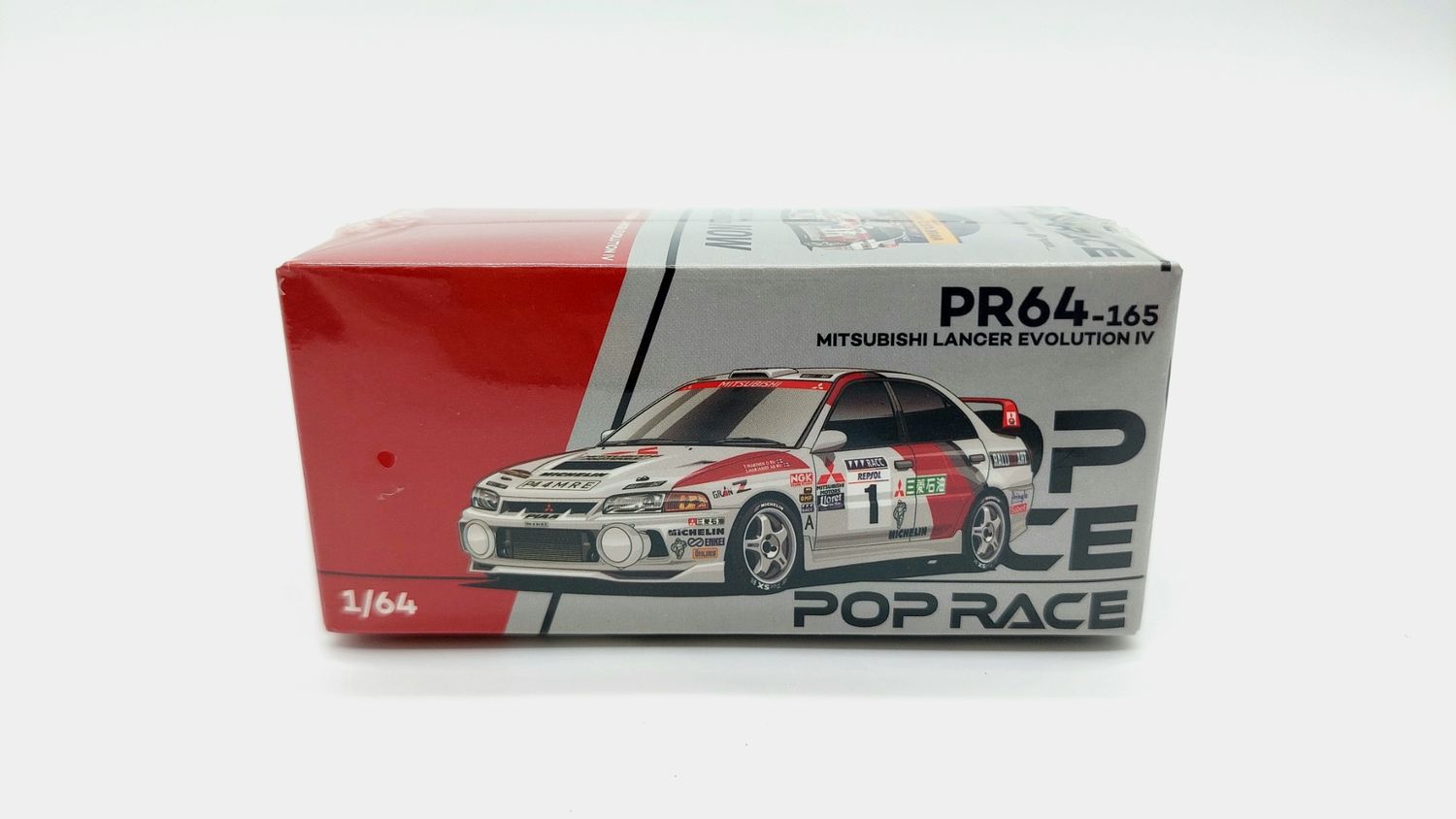 POP RACE Mitsubishi Lancer Evolution IV 1997 Catalunya Winner (PR64-165)