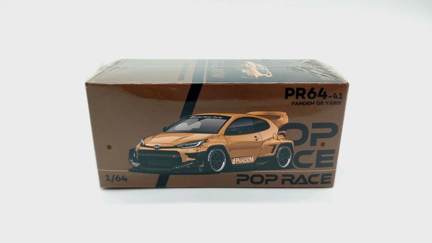 POP RACE Pandem Toyota GR Yaris Satin Gold (PR64-41)
