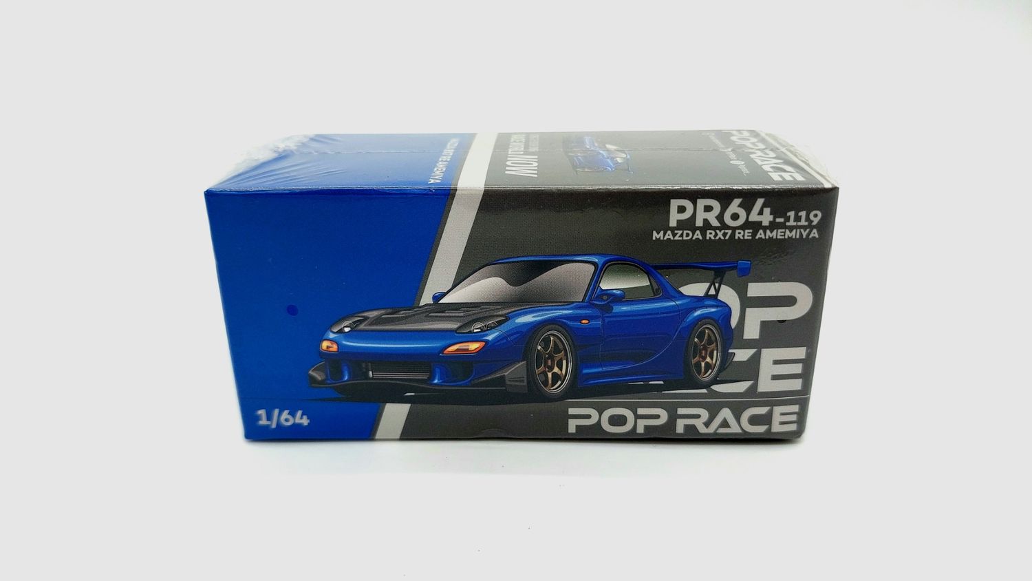 POP RACE Mazda RX-7 RE Amemiya Blue (PR64-119)