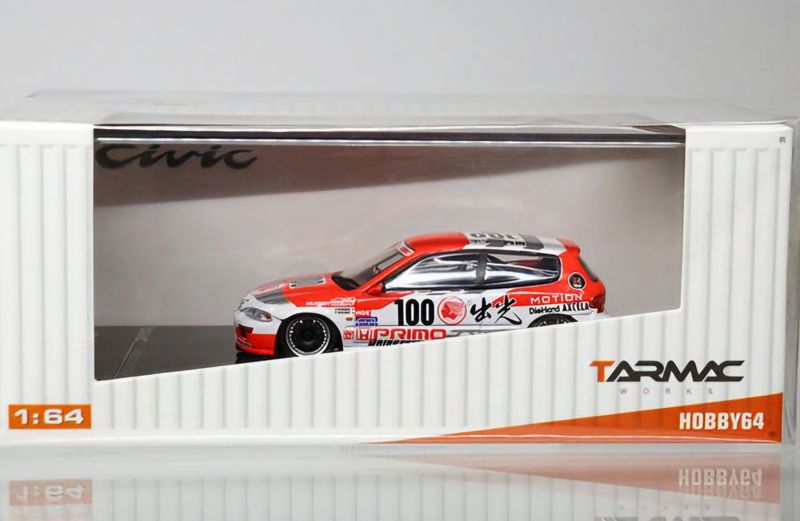 Tarmac Works Honda Civic EG6 Gr.A Racing Idemitsu Motion #100 Tarmac Works Honda Civic EG6 Gr.A Racing Idemitsu Motion #100