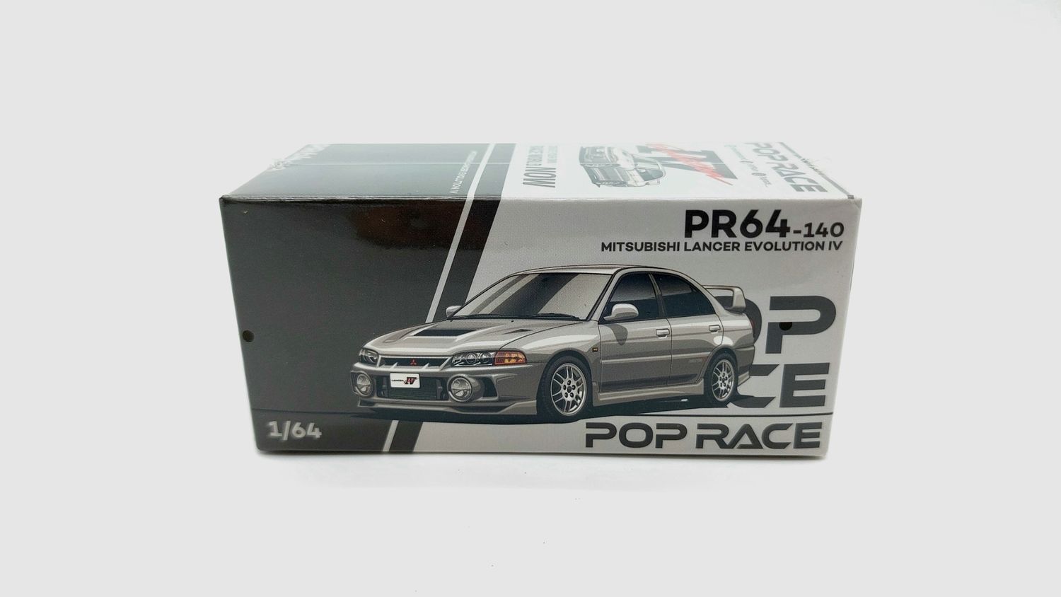 POP RACE Mitsubishi Lancer Evolution IV Silver (PR64-140)