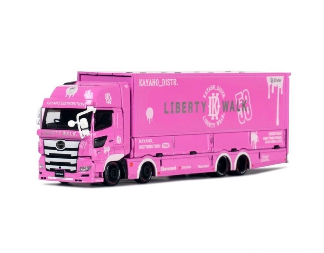 [PREORDER] GCD x Liberty Walk BE7 Hino Profia Transport Kayano Distribution Pink | Liberty Walk Store Exclusive
