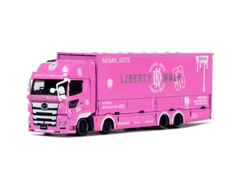 [PREORDER] GCD x Liberty Walk BE7 Hino Profia Transport Kayano Distribution Pink | Liberty Walk Store Exclusive