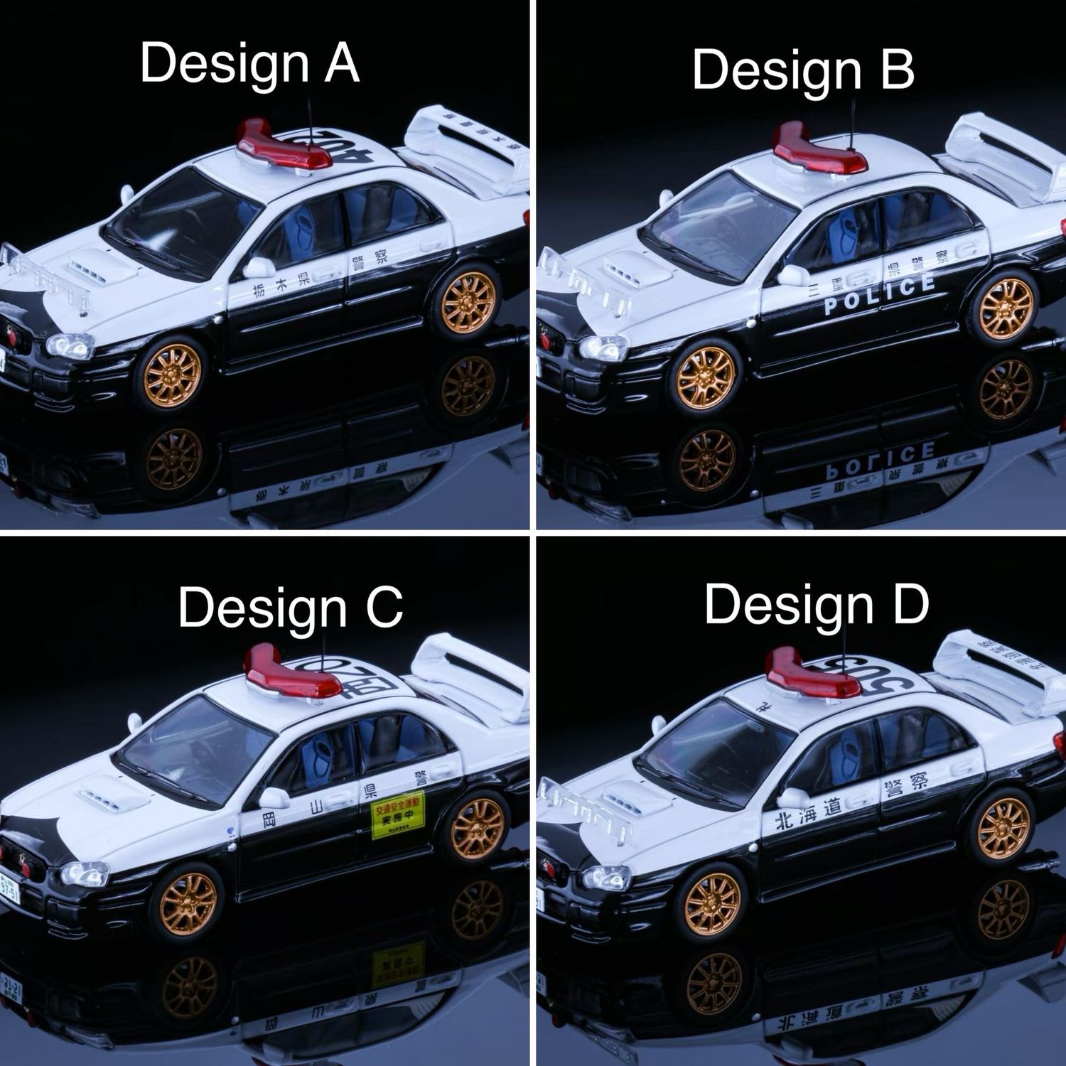 [PREORDER] Rollin64 Subaru Impreza Japan Prefectural Highway Police (4-Designs)
