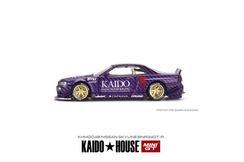 [UNSEALED] KAIDOHOUSE Nissan Skyline GT-R(R34) Kaido Works V1 Purple (KHMG048)