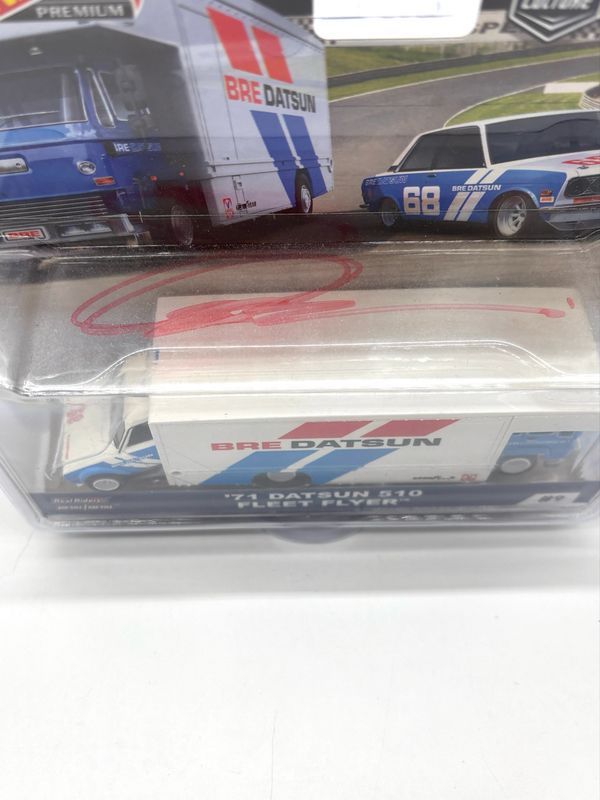 Hot Wheels Team Transport BRE ‘71 Datsun 510 Fleet Flyer | Peter Brock Signed