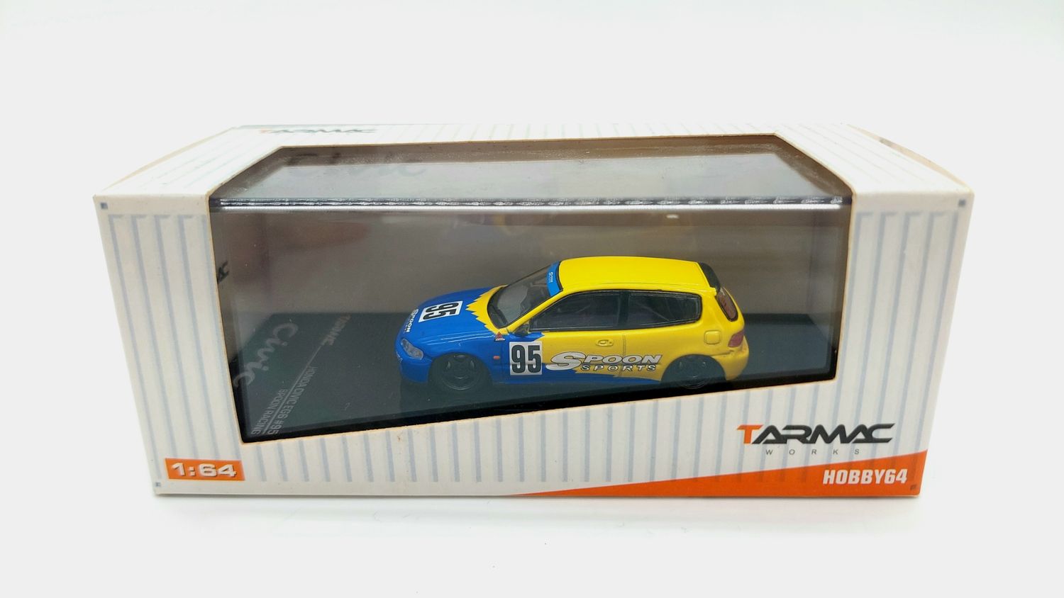 [UNSEALED] Tarmac Works Honda Civic EG6 Gr.A Racing Spoon Racing #95