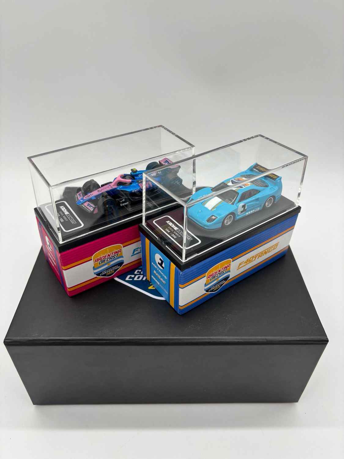 Hot Wheels Ferrari F40 Blue &amp; F1 Alpine Box Set | 2026 Argentina Diecast Collector Convention