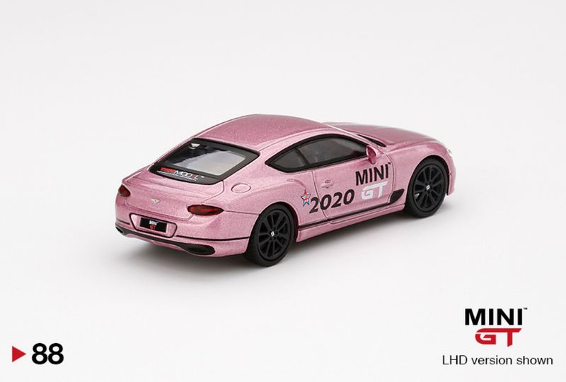 [UNSEALED] #88 MINI GT Bentley Continental GT Passion Pink Gift Car