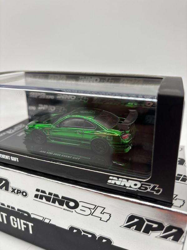 INNO64 Nissan Silvia S15 Chrome Green Top Secret Event Gift Model | 2025 Auto Passion Alliance (APA)
