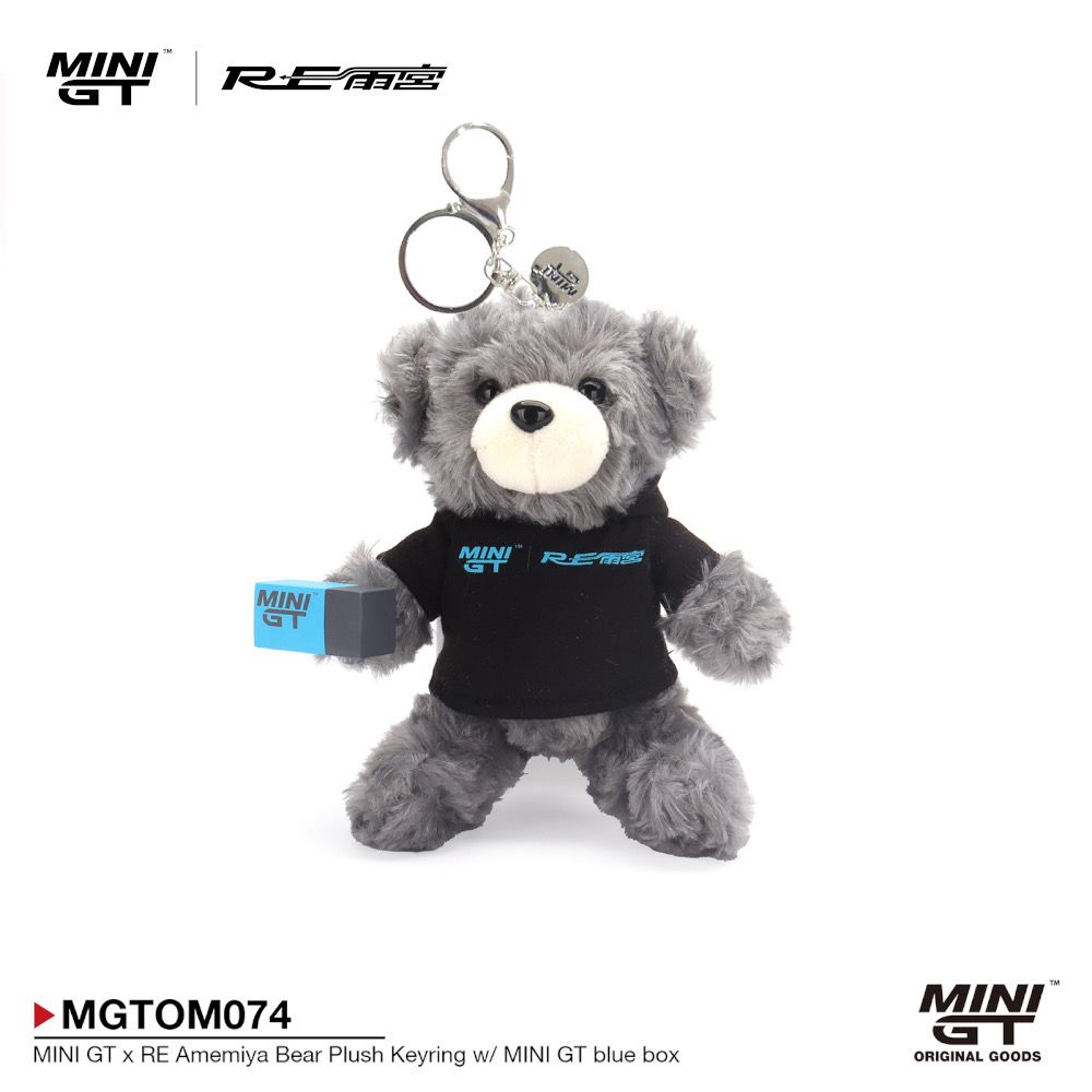 MINI GT x RE-AMEMIYA Bear Plush Keyring with Blue Box Official Licensed Merchandise