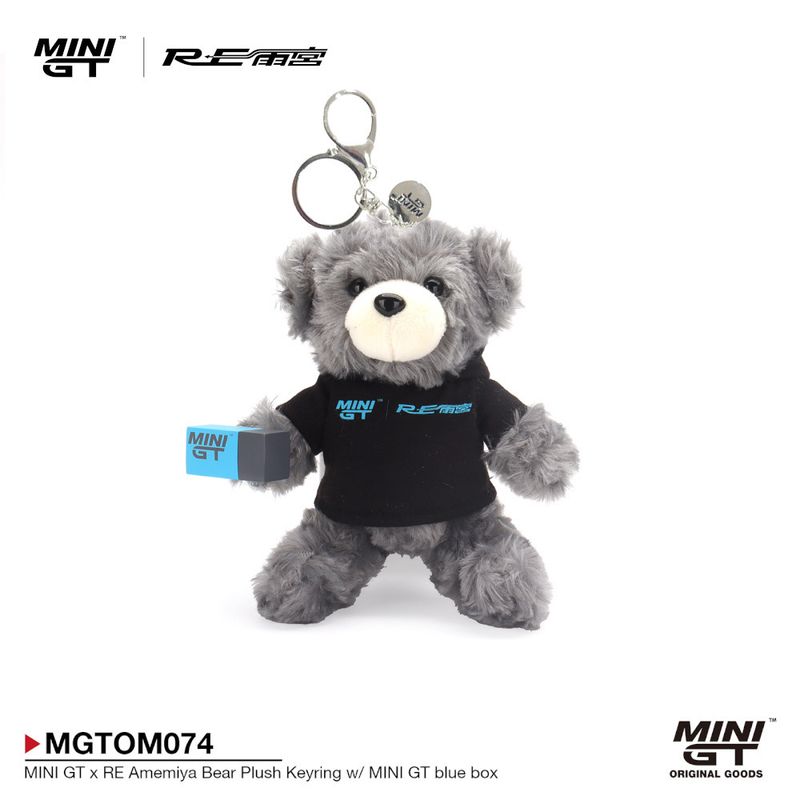 MINI GT x RE-AMEMIYA Bear Plush Keyring with Blue Box Official Licensed Merchandise