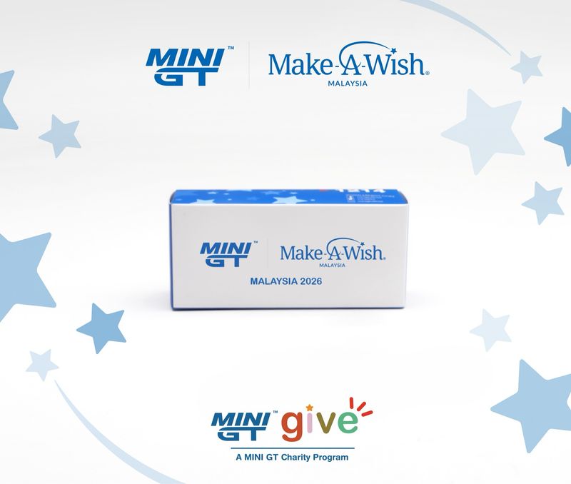 #1214-R MINI GT GIVE x Make a Wish Mazda RX-7 VeilSide Fortune Orange Chrome | 2026 Malaysia Diecast Expo