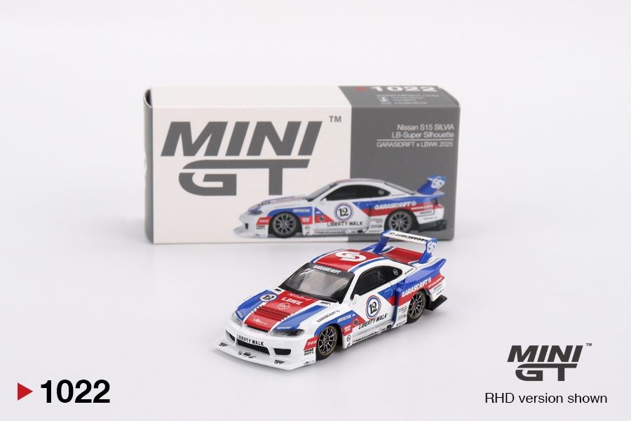 #1022 MINI GT Nissan LB-Super Silhouette S15 SILVIA | GARASIDRIFT x LBWK 2025 #1022 MINI GT Nissan LB-Super Silhouette S15 SILVIA | GARASIDRIFT x LBWK 2025