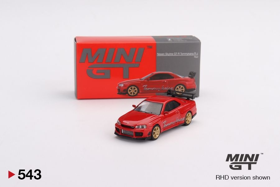 #543 MINI GT Nissan GT-R (R34) Tommykaira R-z Red
