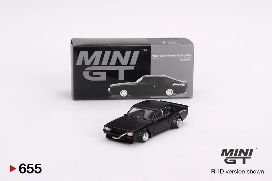 #655 MINI GT Nissan Skyline Kenmeri Liberty Walk Matt Black