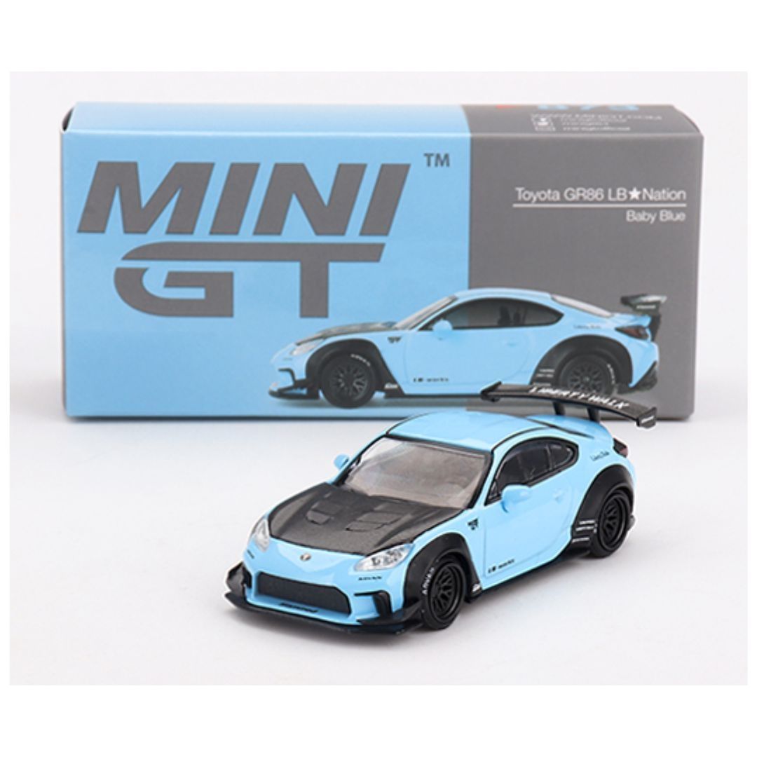 #873 MINI GT Toyota GR86 LB★Nation Baby Blue