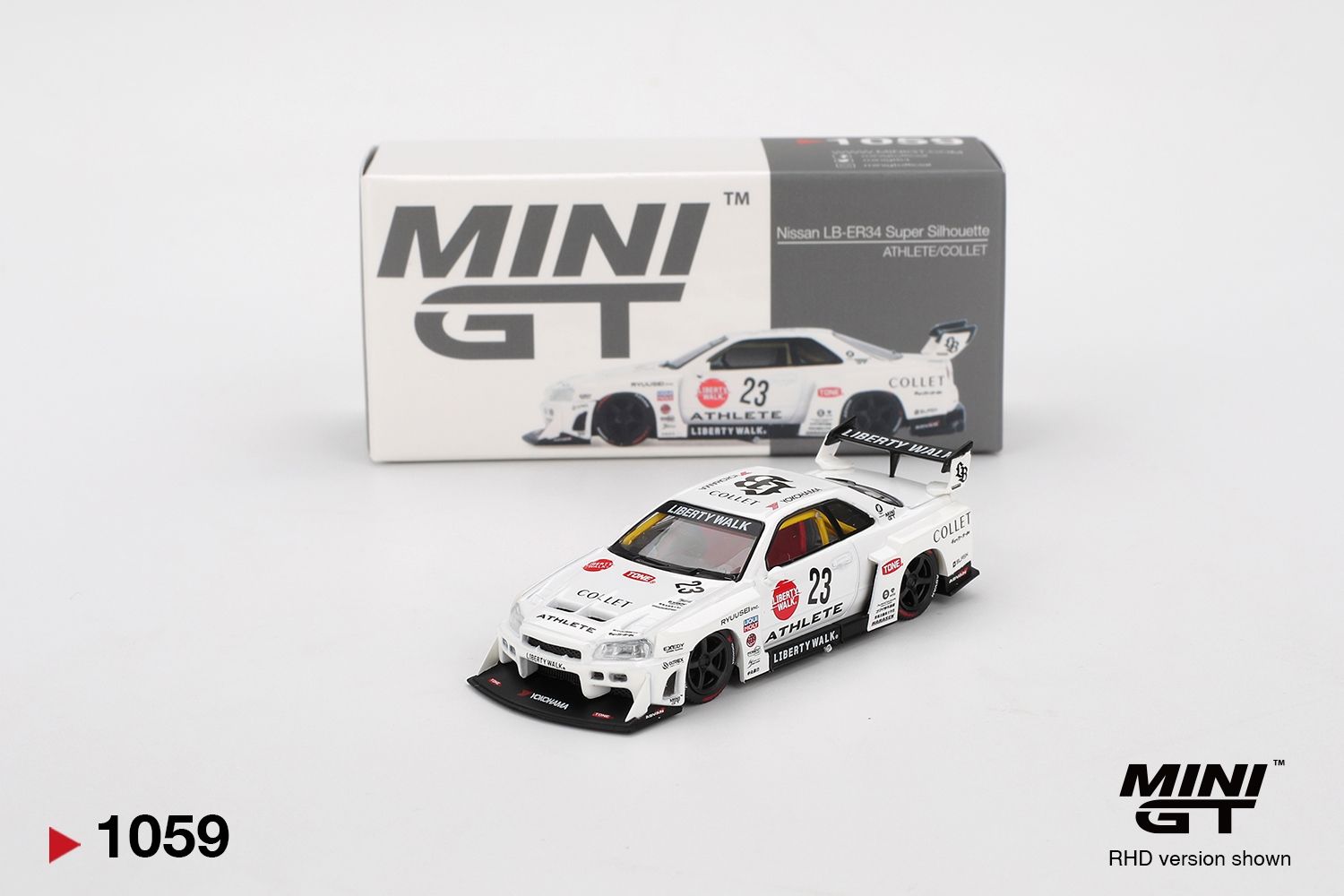 #1059 MINI GT Nissan LB-ER34 Super Silhouette ATHLETE/COLLET