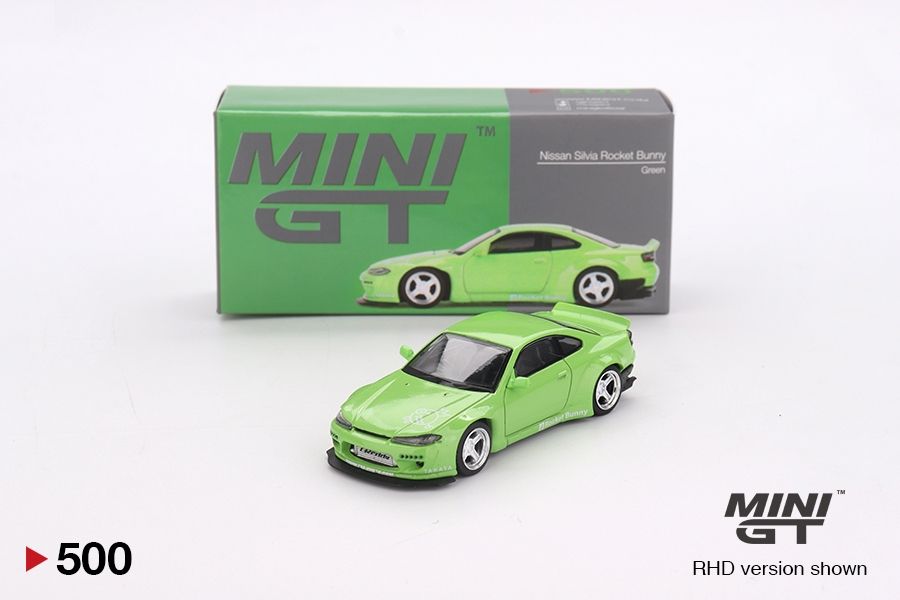 #500 MINI GT Nissan Silvia (S15) Rocket Bunny Green