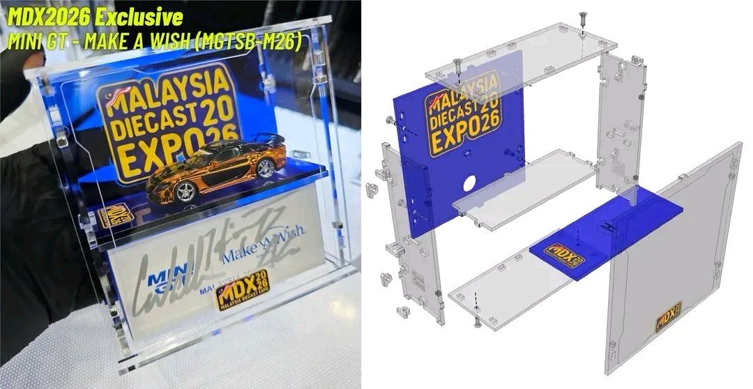 [PREORDER] HAKO Make A Wish MINI GT Acrylic Case | 2026 Malaysia Diecast Expo