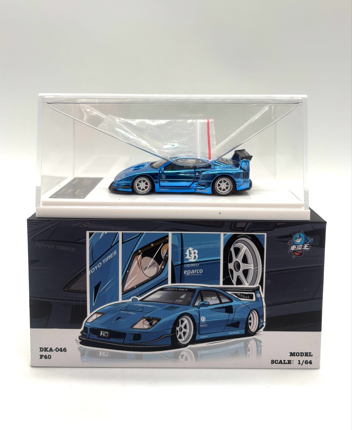 Demon King Ferrari F40 Widebody Sky Blue Chrome Chase | The Diecast Expo 2025 Demon King Ferrari F40 Widebody Sky Blue Chrome Chase | The Diecast Expo 2025